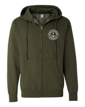Load image into Gallery viewer, AO Circle Hooded Zip-Up Fleece